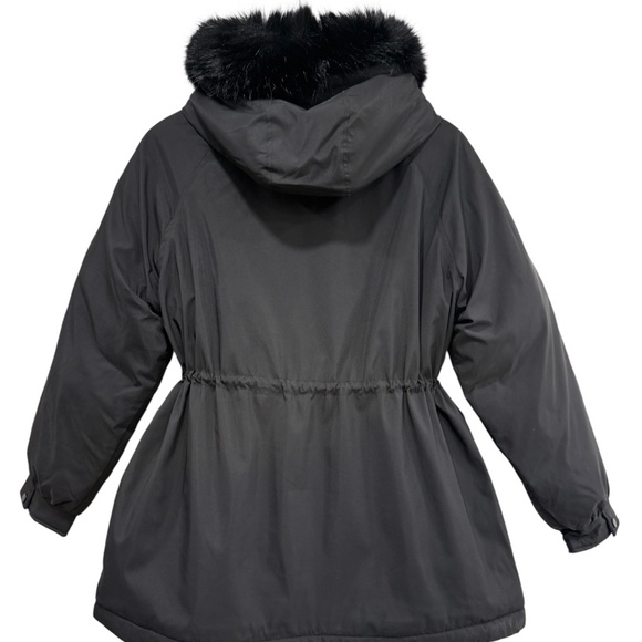 Puffit Faux Fur Mid-Length Hooded Drawstring Parka. NWT - Picture 7 of 12